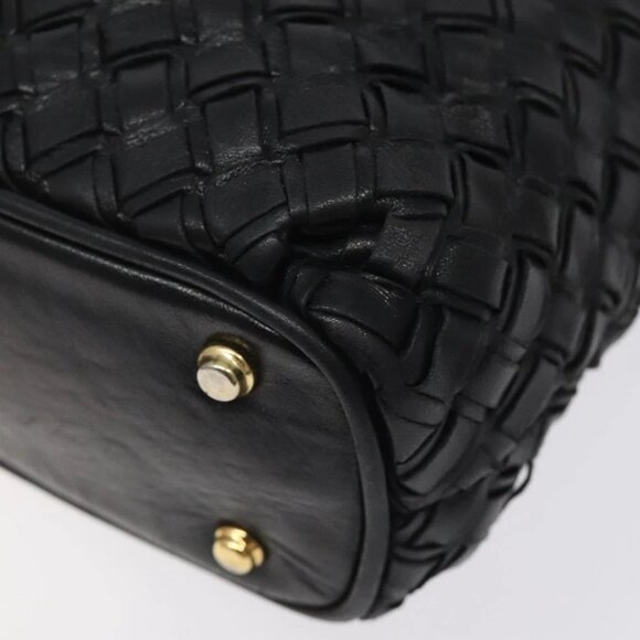 BALLY Quilted Shoulder Bag Leather Black Gold Auth BA1832 - Picture 13 of 15